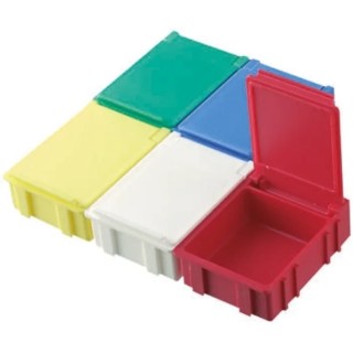 Licefa White ABS Compartment Box with Transparent Lid 21 mm x 56 mm x 42 mm SMD-BOX N 3-2-2-2-2
