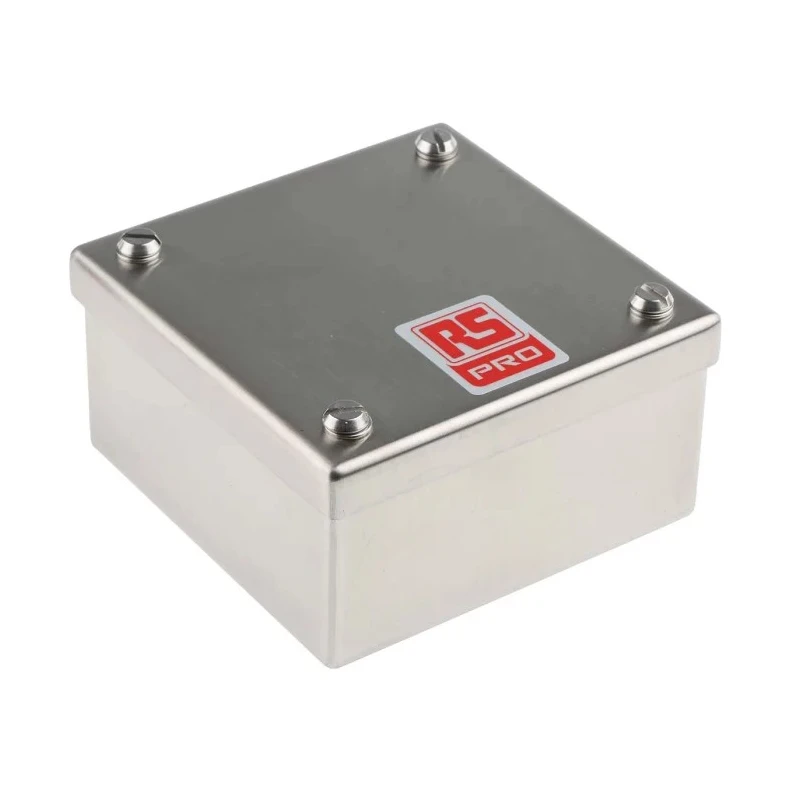 RS PRO Satin 304 Stainless Steel Adaptable Enclosure Box 100 mm x 100 mm x 50 mm 121-9691
