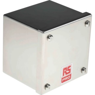 RS Pro Satin 304 Stainless Steel Adaptable Enclosure Box 100 mm x 100 mm x 85 mm 121-9693