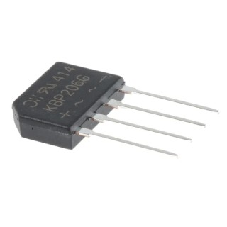 DiodesZetex Bridge Rectifier 600 V 65 A 4-Pin Through Hole KBP206G