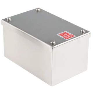 RS Pro Satin 304 Stainless Steel Adaptable Enclosure Box 160mm x 100mm x 85mm 121-9694
