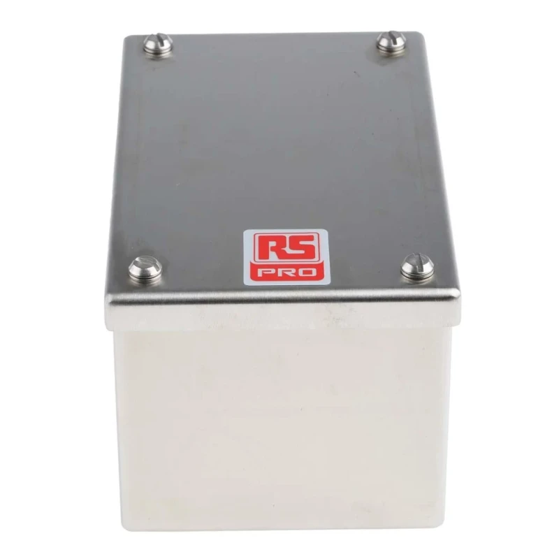 RS Pro Satin 304 Stainless Steel Adaptable Enclosure Box 160mm x 100mm x 85mm 121-9694