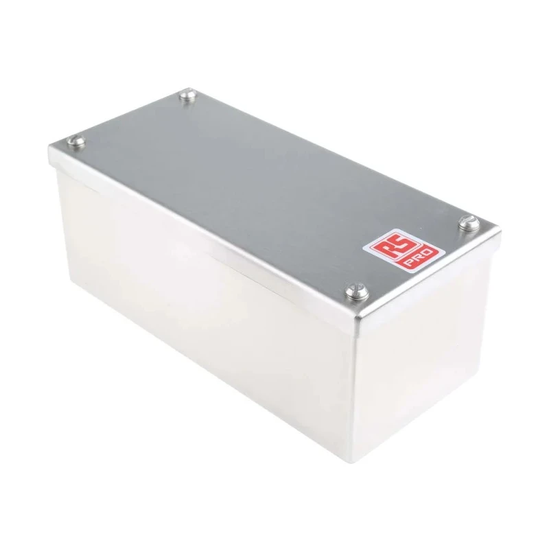 RS Pro Satin 304 Stainless Steel Adaptable Enclosure Box 100mm x 220mm x 85mm 121-9695