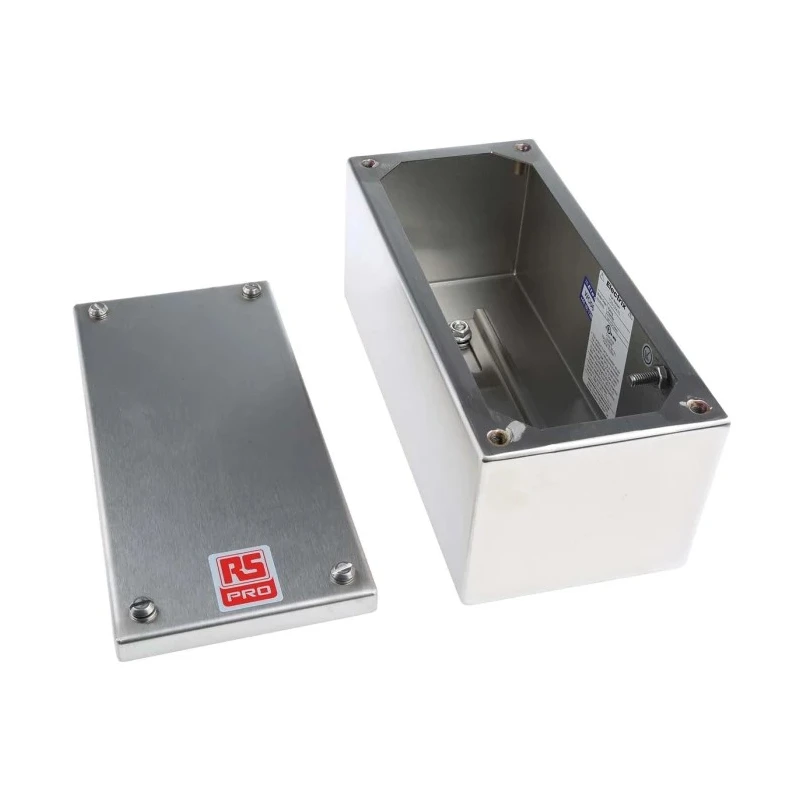 RS Pro Satin 304 Stainless Steel Adaptable Enclosure Box 100mm x 220mm x 85mm 121-9695