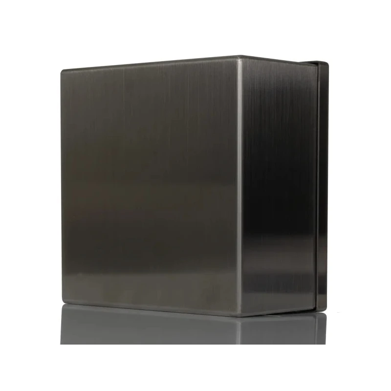 RS PRO Satin 304 Stainless Steel Adaptable Enclosure Box 160mm x 160mm x 85mm 121-9696