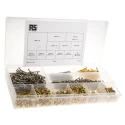 RS PRO Steel and Brass 1250 Piece Slot Drive Nut and Washer Kit 100-226