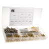 RS PRO Steel and Brass 1250 Piece Slot Drive Nut and Washer Kit 100-226
