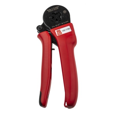 RS PRO Crimp Tool for Wire End Sleeves 0.14 To 10 mm², Plain Handle, Ratchet Mechanism, 176mm Length 122-1790