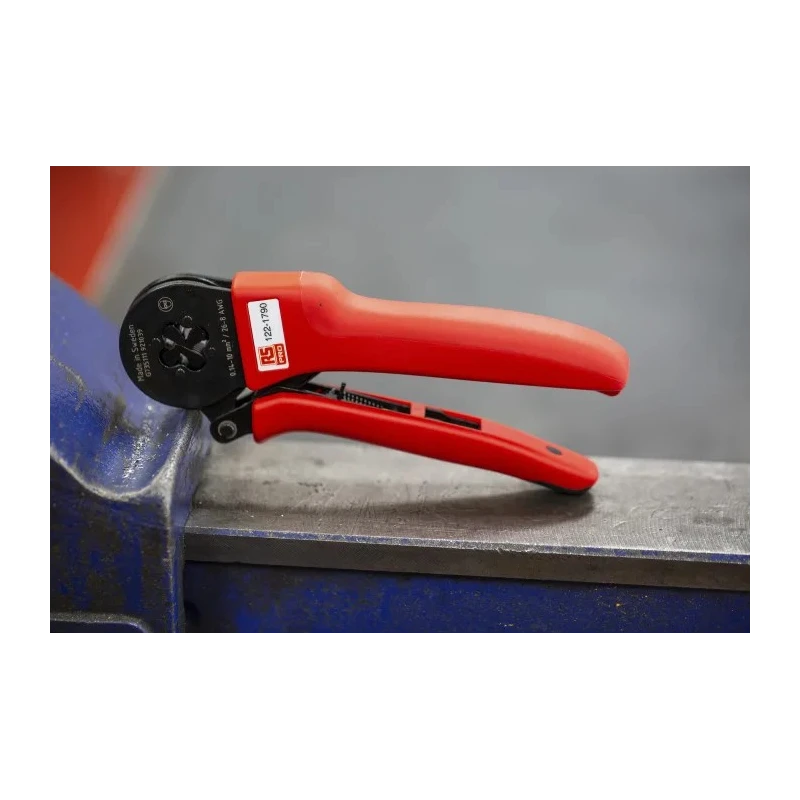 RS PRO Crimp Tool for Wire End Sleeves 0.14 To 10 mm², Plain Handle, Ratchet Mechanism, 176mm Length 122-1790