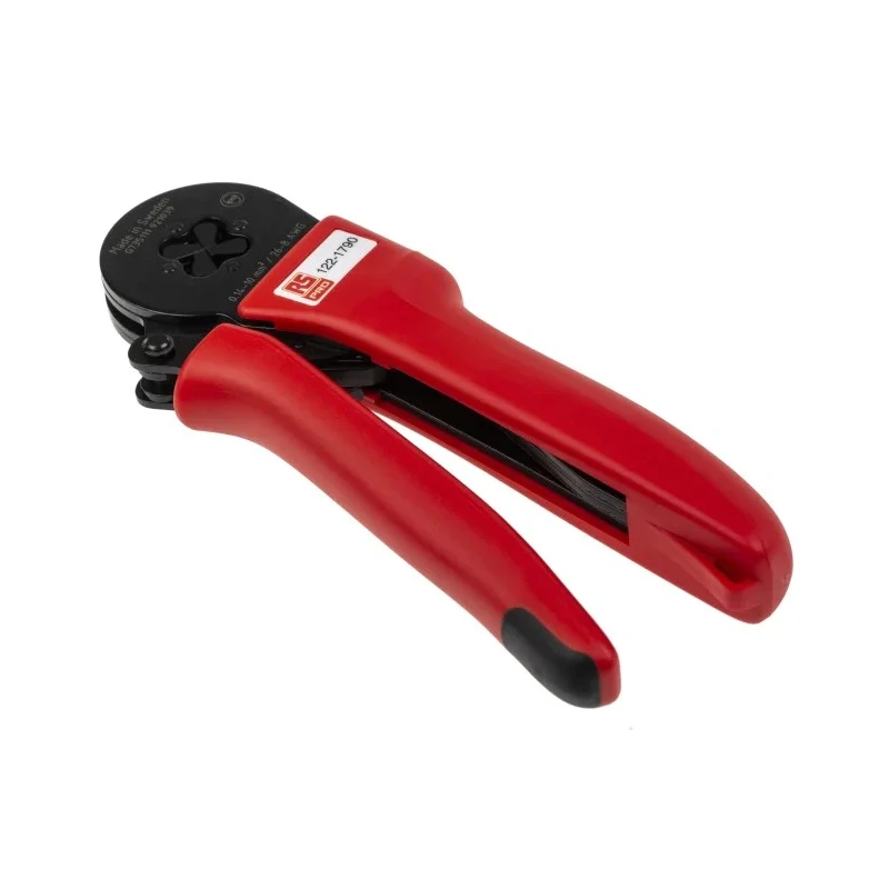 RS PRO Crimp Tool for Wire End Sleeves 0.14 To 10 mm², Plain Handle, Ratchet Mechanism, 176mm Length 122-1790