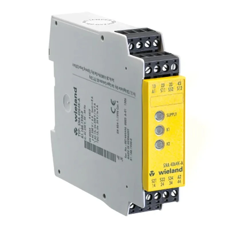 Wieland Safety Relay 115V AC, 3 Safety Contacts, 1 Auxiliary Contact, Manual Reset, Screw Terminals SNA 4043K R1.188.1830.0