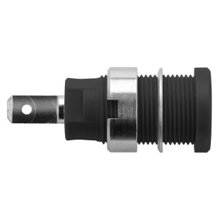 Schutzinger Black Female Banana Socket 4 mm Connector Tab Termination 1kV 24A Nickel Plating SEB 6450 Ni / SW