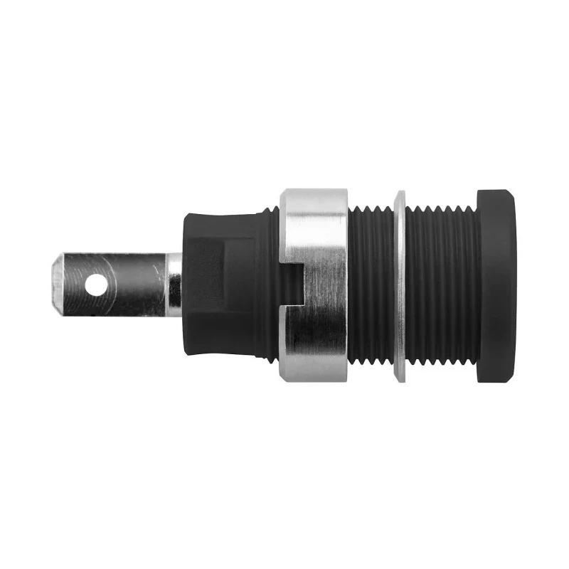 Schutzinger Black Female Banana Socket 4 mm Connector Tab Termination 1kV 24A Nickel Plating SEB 6450 Ni / SW