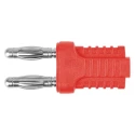 Schutzinger Red Male Banana Plug 4 mm Connector Plug-In Termination Nickel Plating KURZ 10-4 IG MB Ni / RT