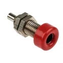 Schutzinger Red Female 4 mm Banana Socket Plug-In Termination, 33 V ac, 70 V dc, 32A, Nickel Plating BU 403 Ni / RT