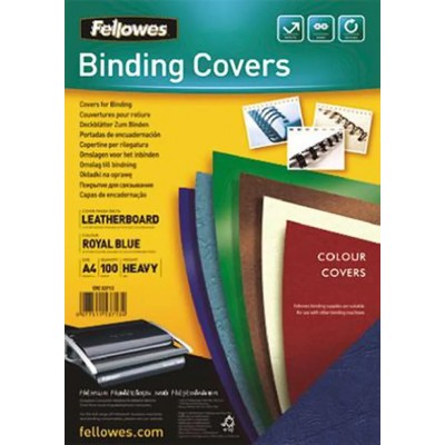 Fellowes Blue A4 Binding Cover FSC Certified Heavy Weight 250gsm Paperboard 5371305