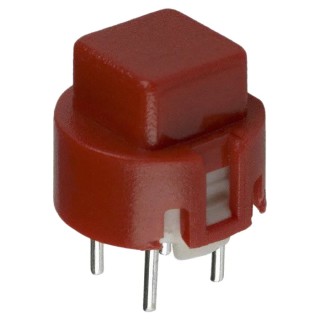 C & K Red Tactile Switch SPST Momentary PCB Mount 100mA 32V DC 12mm x 7.5mm D6C40 F1 LFS