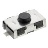 C & K Silver Tactile Switch Button 0.75 mm Actuator Length SPST, 50mA 32 V dc, Surface Mount IP50 IP Rating IP50