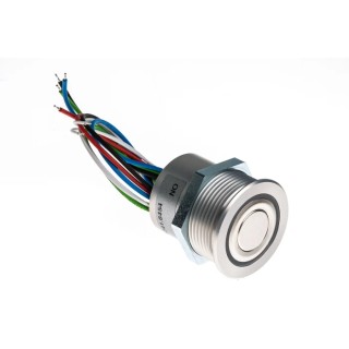 Schurter Illuminated Momentary Push Button Switch Panel Mount 30 mm Cutout SPST RGB LED IP40 IP65 IP67 1241.6454