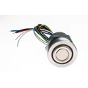 Schurter Illuminated Momentary Push Button Switch Panel Mount 30 mm Cutout SPST RGB LED IP40 IP65 IP67 1241.6454