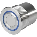 Schurter Illuminated Push Button Switch Panel Mount Momentary Flush Actuator Silver RGB LED 30 mm Cutout SPST MCS 1241.6456
