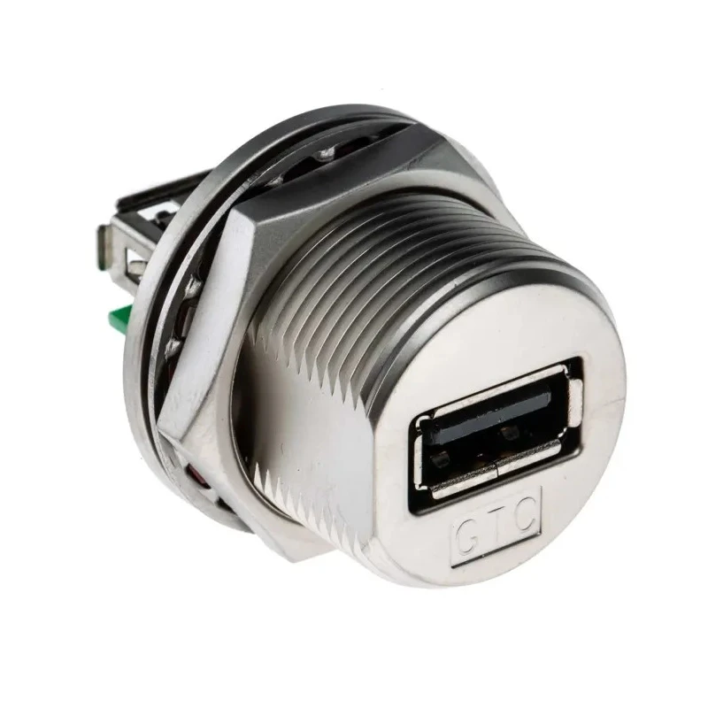 RS PRO USB Connector Panel Mount Panel Female Straight Orientation 1 Port USB Type A 1.5A 500V 122-3021