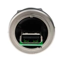 RS PRO USB Connector Panel Mount Panel Female Straight Orientation 1 Port USB Type A 1.5A 500V 122-3021