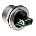 RS PRO USB Connector Panel Mount Panel Female Straight Orientation 1 Port USB Type A 1.5A 500V 122-3021