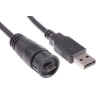RS PRO USB Cable Male Micro USB Type B to Male USB Type A Black 2 m 122-3018