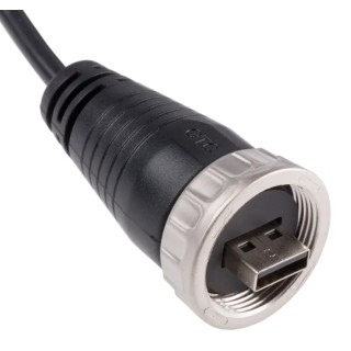 RS PRO USB Cable Male USB Type A to Male USB Type A USB 2.0 Black 2.1 m 122-3023