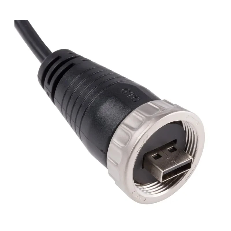 RS PRO USB Cable Male USB Type A to Male USB Type A USB 2.0 Black 2.1 m 122-3023