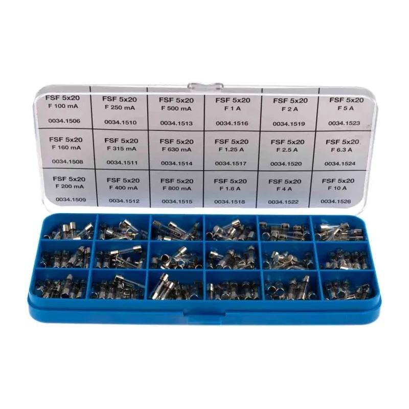 Schurter Non-Resettable Fast Acting Glass Cartridge Fuse Kit FSF Fuses 5x20mm 270 Pieces 0034.9856