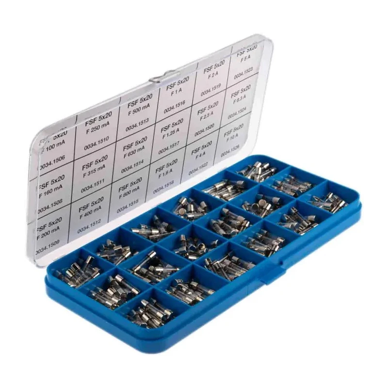 Schurter Non-Resettable Fast Acting Glass Cartridge Fuse Kit FSF Fuses 5x20mm 270 Pieces 0034.9856