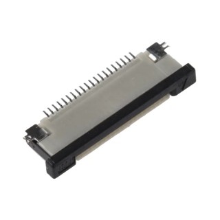 JST 0.5 mm Pitch 20 Way Straight Female FPC Connector, Solder Termination, ZIF, FLZT Series 20FLZ-RSM2-TB(LF)(SN)(P)