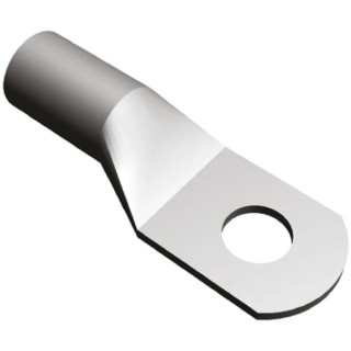 TE Connectivity XCT Uninsulated Ring Terminal 8 mm Stud Size 2 AWG Wire Size, Grey 710027-2