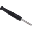 Hirschmann Test & Measurement Black Male Banana Plug 2 mm Connector Solder Termination 60V dc 6A Nickel Plating 973509100