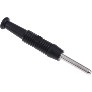 Hirschmann Test & Measurement Black Male Banana Plug 2 mm Connector Solder Termination 60V dc 6A Nickel Plating 973509100