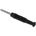 Hirschmann Test & Measurement Black Male Banana Plug 2 mm Connector Solder Termination 60V dc 6A Nickel Plating 973509100
