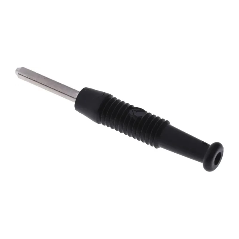 Hirschmann Test & Measurement Black Male Banana Plug 2 mm Connector Solder Termination 60V dc 6A Nickel Plating 973509100