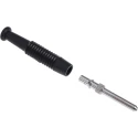 Hirschmann Test & Measurement Black Male Banana Plug 2 mm Connector Solder Termination 60V dc 6A Nickel Plating 973509100