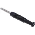Hirschmann Test & Measurement Black Male Banana Plug 2 mm Connector Solder Termination 60V dc 6A Nickel Plating 973509100