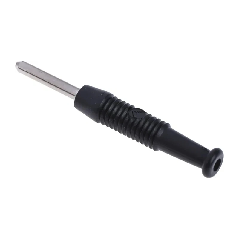 Hirschmann Test & Measurement Black Male Banana Plug 2 mm Connector Solder Termination 60V dc 6A Nickel Plating 973509100