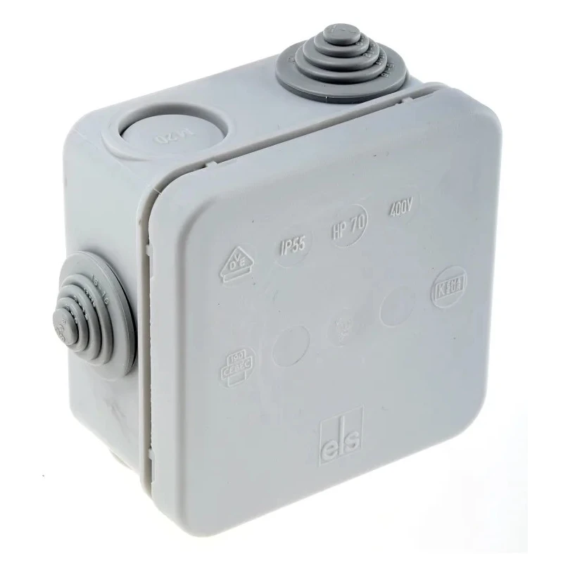 Spelsberg HP Series Polypropylene Junction Box IP55, 75 mm x 75 mm x 42 mm 32097001