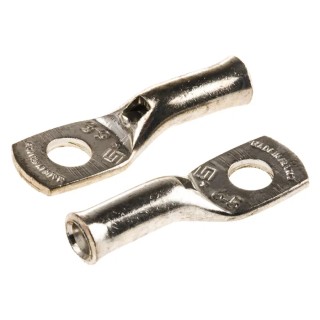 TE Connectivity XCT Uninsulated Ring Terminal, 5 mm Stud Size, 10 AWG Wire Size, Grey 710032-2