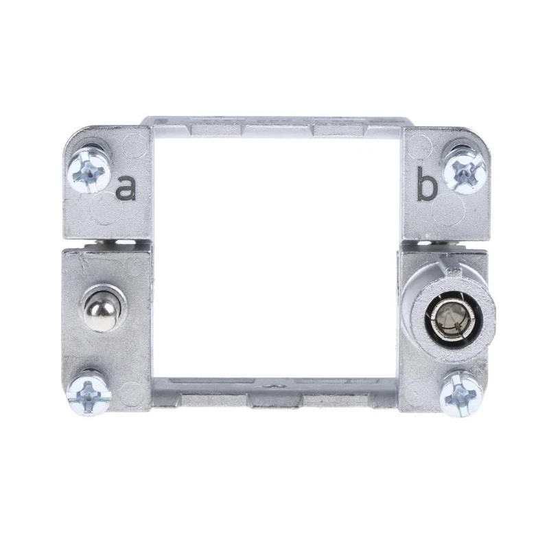 HARTING Metal Frame HAN Modular Series Thread Size M3 4 Way Grey Die Cast Zinc 6B Size 09140060313