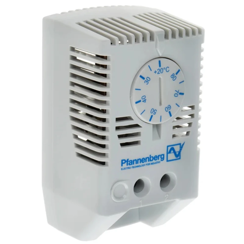 Pfannenberg FLZ NO Enclosure Thermostat, 120, 240V AC, 20 to 80°C Temperature Setting Range 17121000004