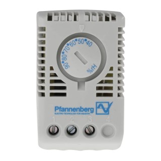 Pfannenberg Humidistat 40 %RH to 90 %RH, Switch Configuration CO, 250V AC, 24V AC, DIN Rail Mount 17207000000
