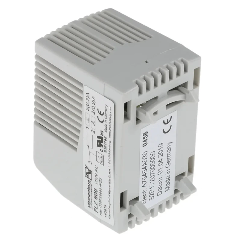 Pfannenberg Humidistat 40 %RH to 90 %RH, Switch Configuration CO, 250V AC, 24V AC, DIN Rail Mount 17207000000