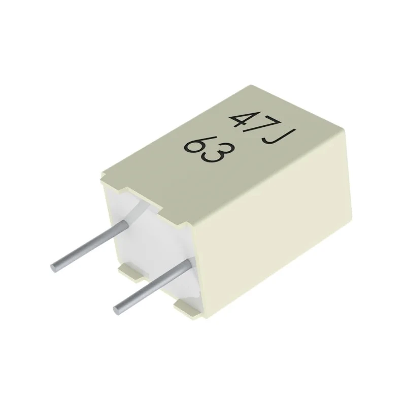 KEMET R82 Metallised Polyester Film Capacitor, 47 nF ±5%, 100 V DC, 63 V AC, Through Hole R82EC2470DQ60J