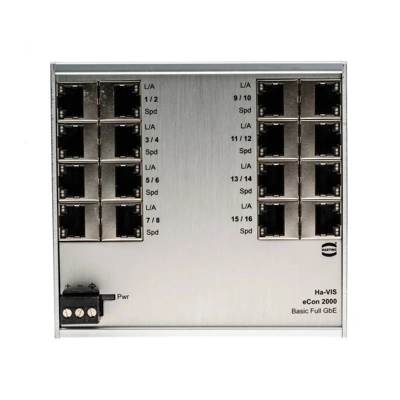 HARTING Unmanaged 16 Port Ethernet Switch Full Gigabit DIN Rail, UL FCC CSA CE 24024160010